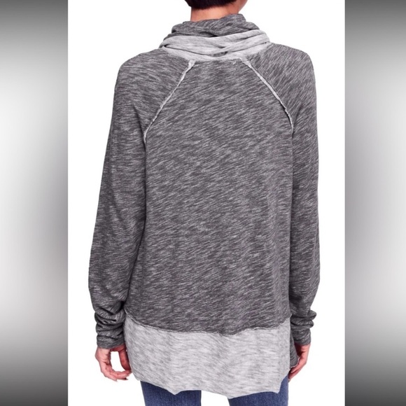 FREE PEOPLE BEACH cowl neck sweater (xs/s) - Picture 6 of 7